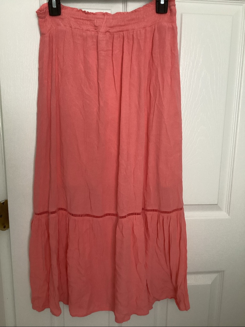 peach orange boho skirt - Picture 3 of 5